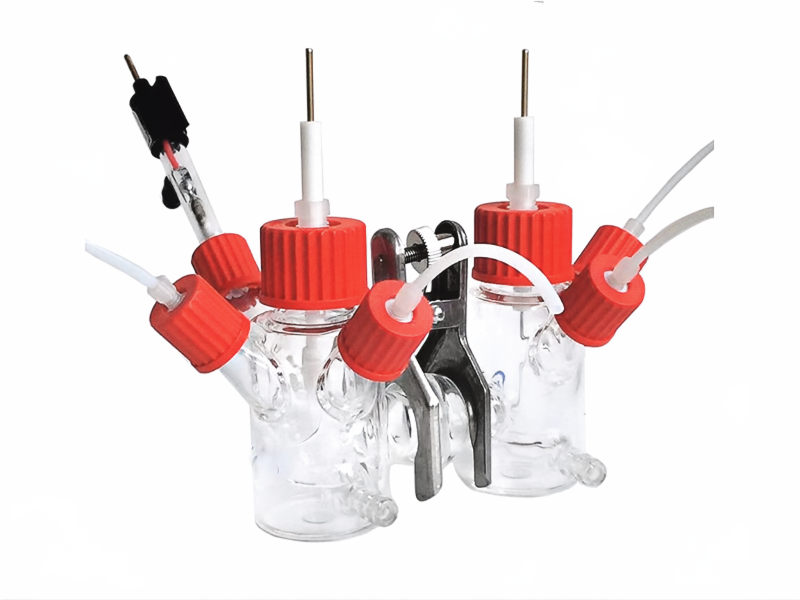 Jacketed H-type membrane cell, sealed