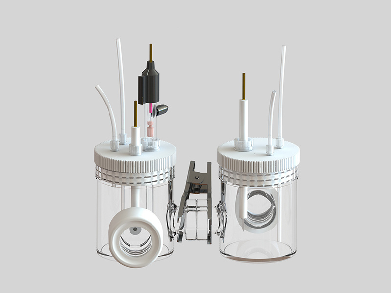 H-type Membrane double Channel Photoelectrochemical Cell, sealed